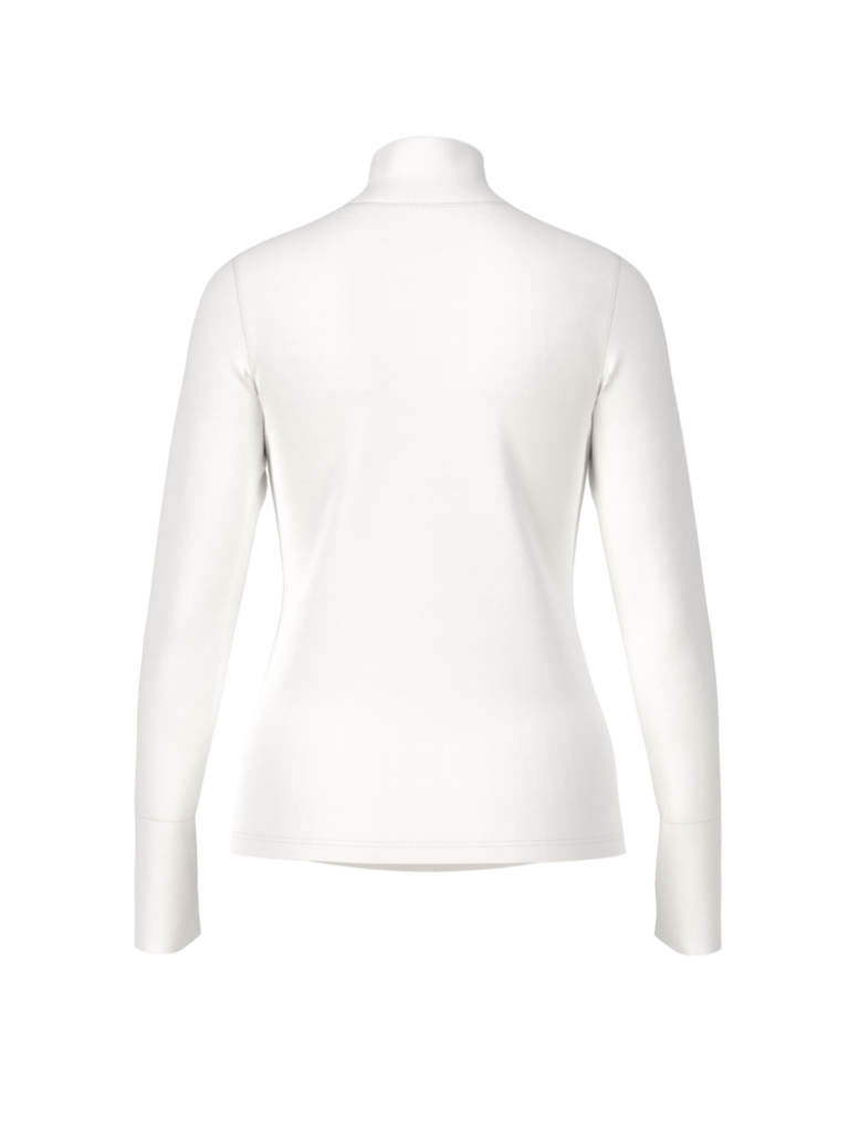 Longsleeve Shirt mit Stehkragen in creme