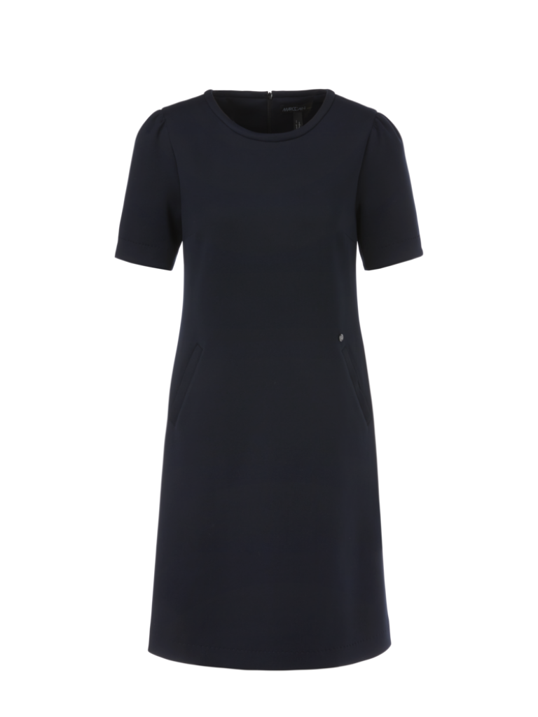 Basic Scuba Kleid in dunkelblau