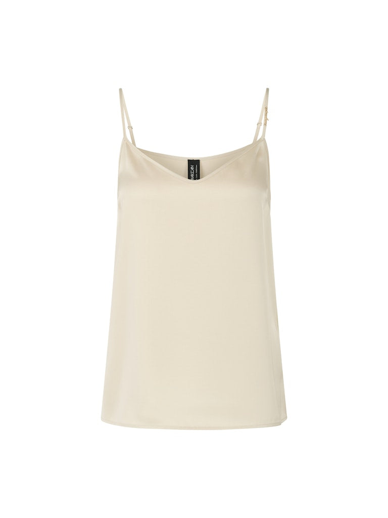 Satin Optik Top in champagner
