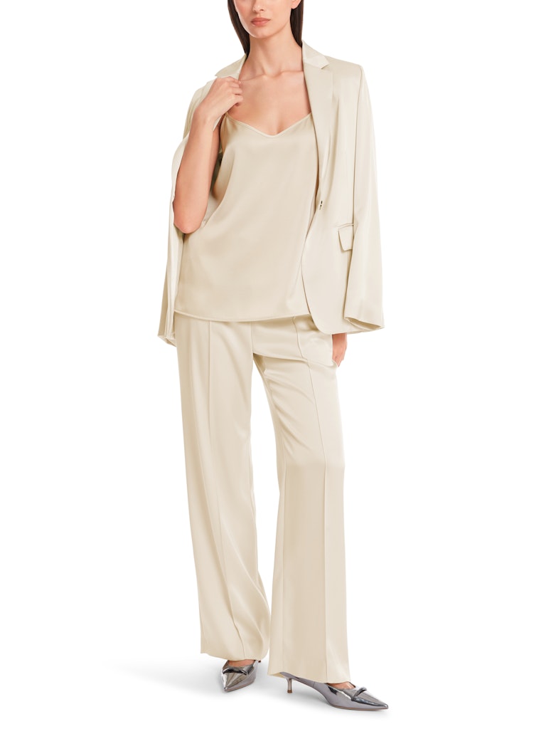 Satin Optik Top in champagner
