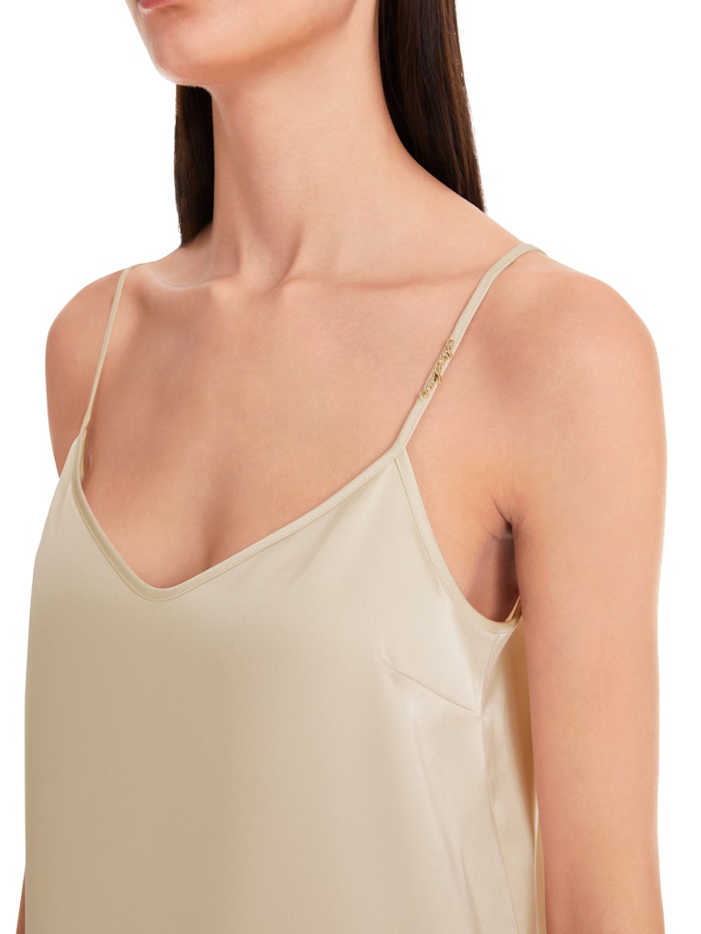Satin Optik Top in champagner