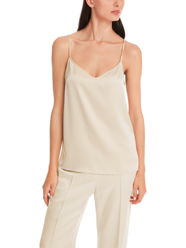 Satin Optik Top in champagner