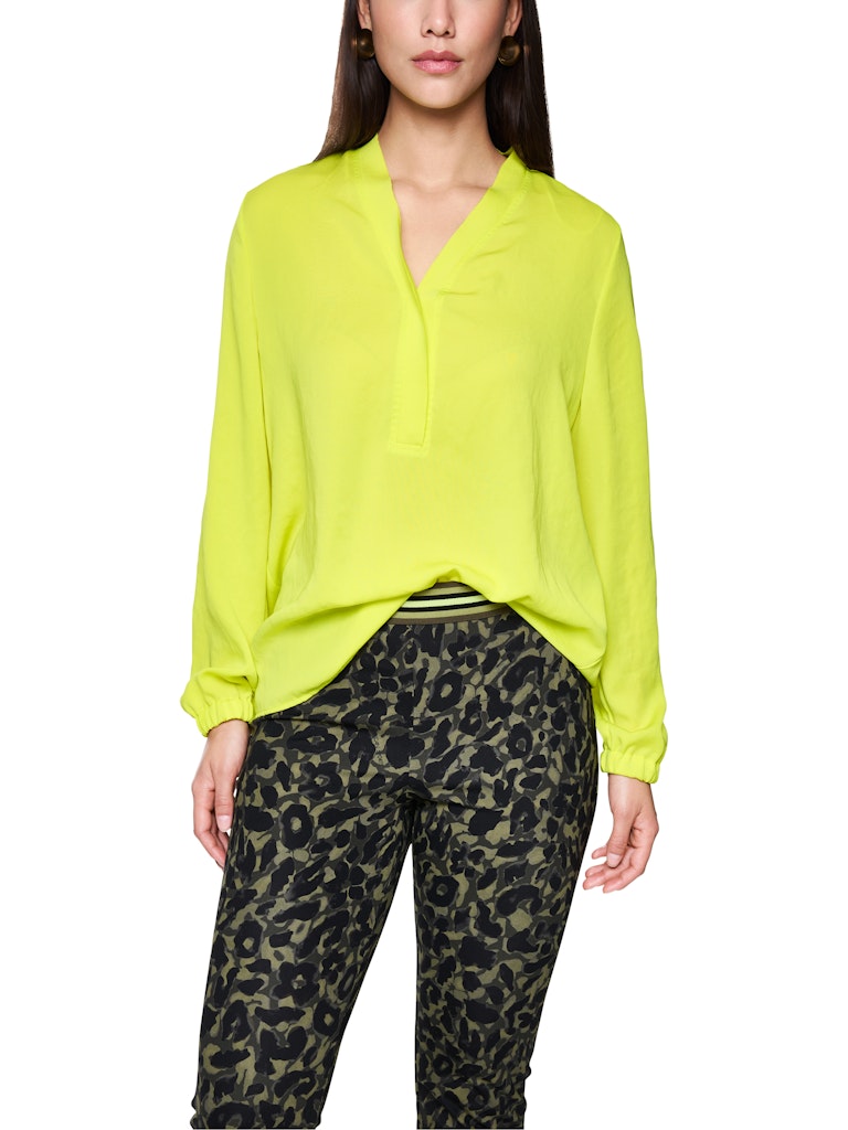 Basic Bluse mit V-Ausschnitt in limoncello