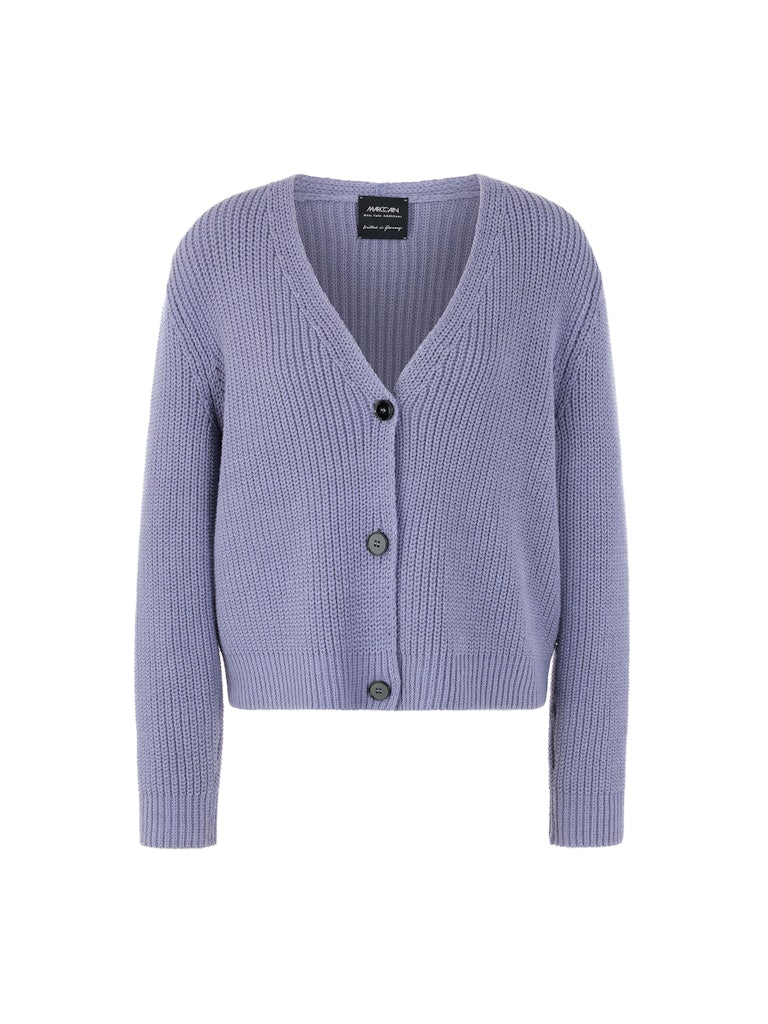 Grobstrick-Cardigan in bluish violet