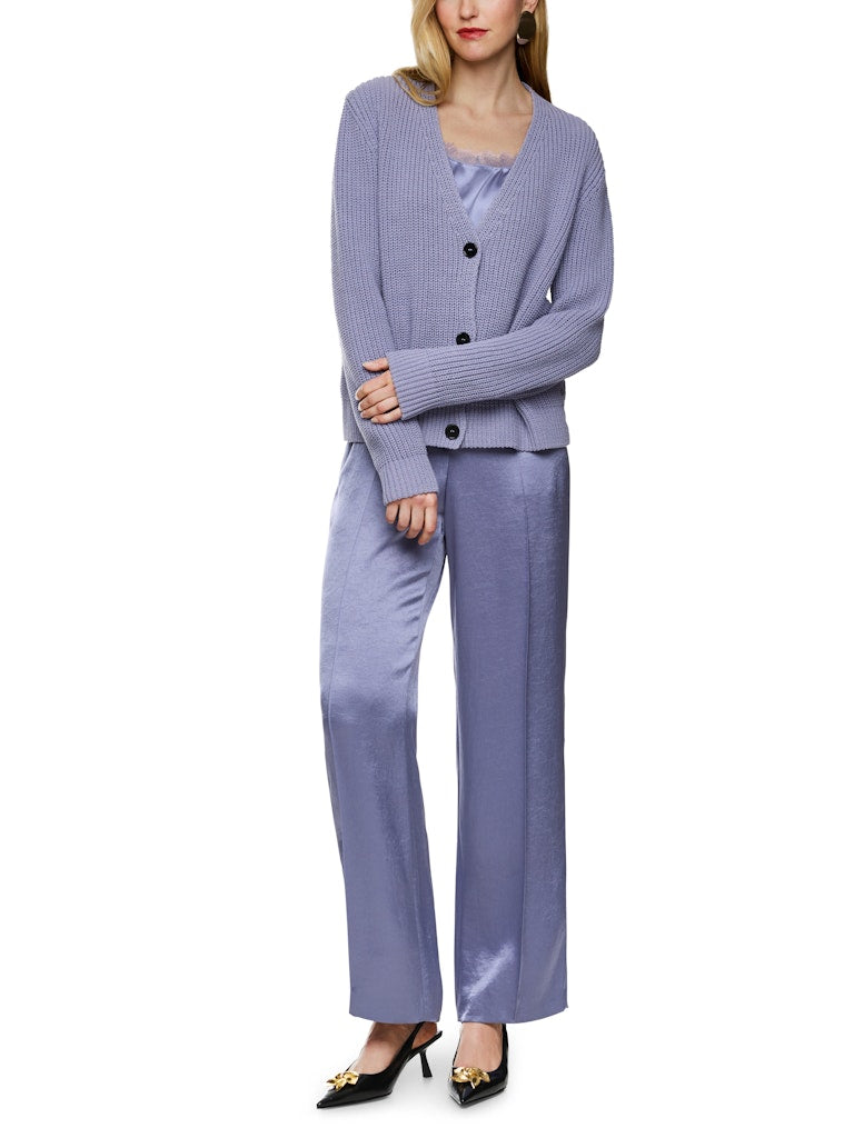 Grobstrick-Cardigan in bluish violet