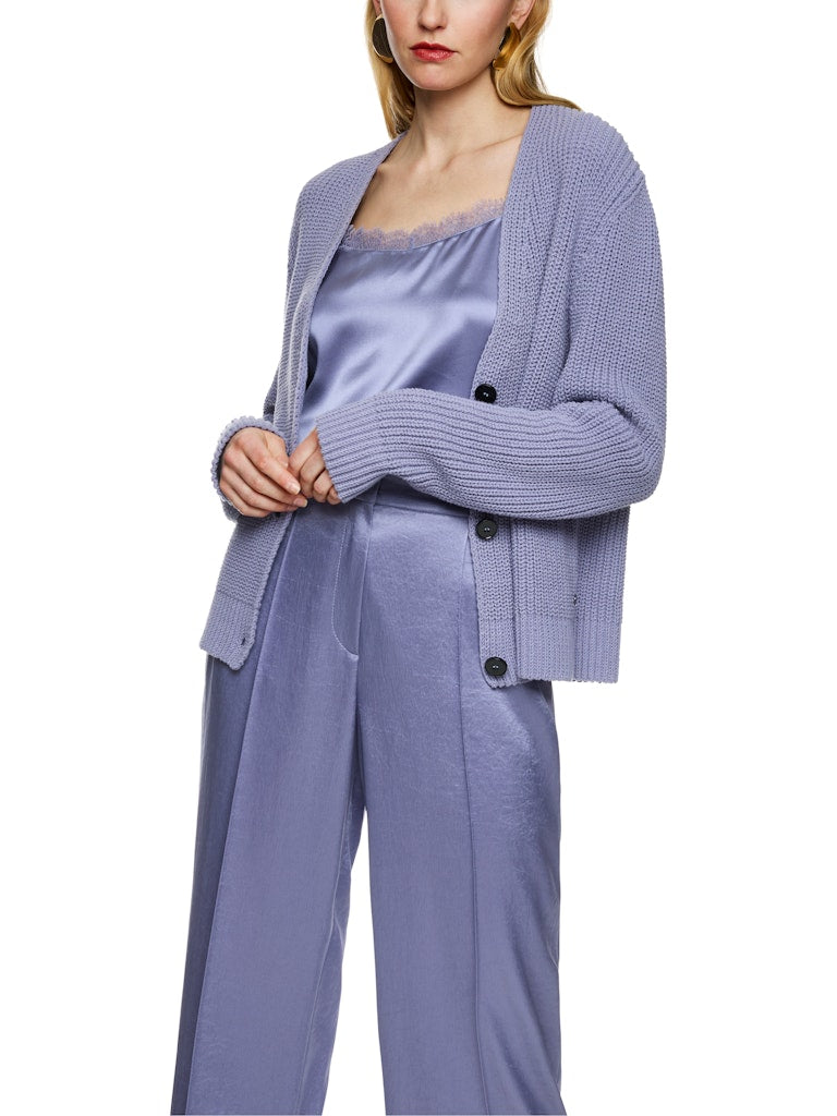 Grobstrick-Cardigan in bluish violet