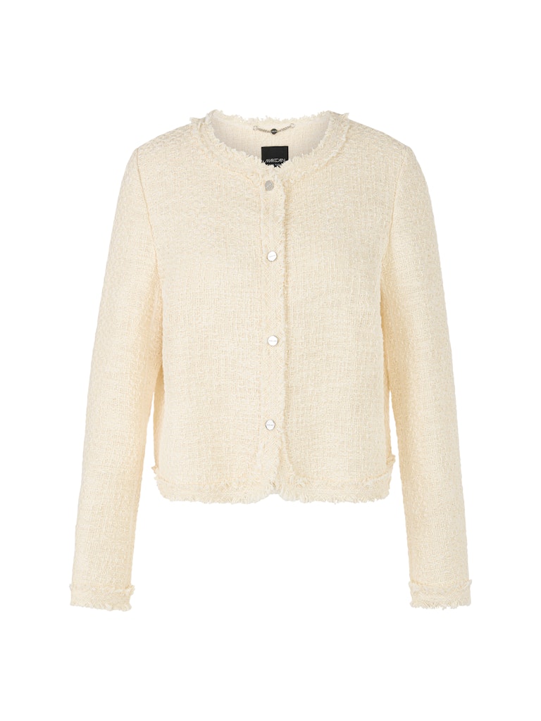 Bolero Strickjacke in Melé in creme