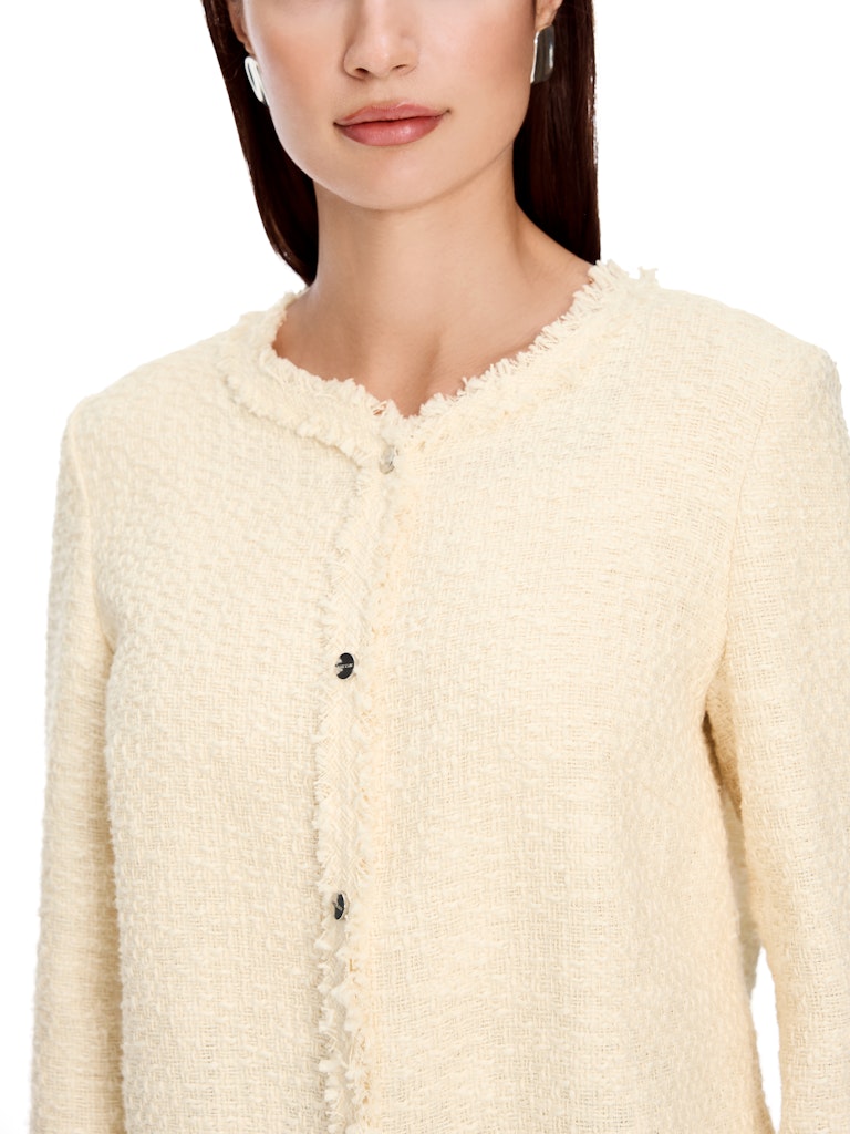 Bolero Strickjacke in Melé in creme