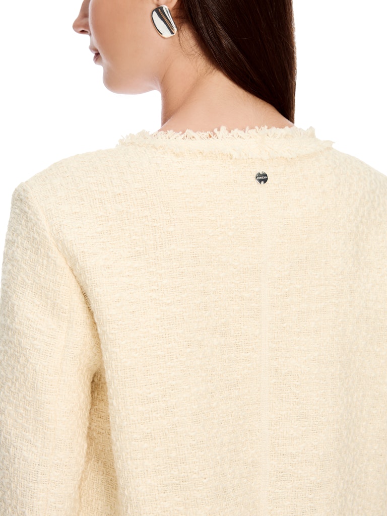 Bolero Strickjacke in Melé in creme