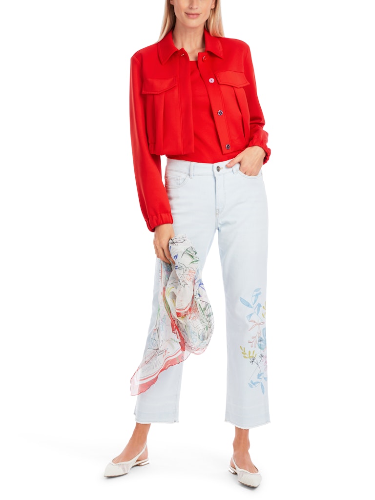 Kurze Scuba Jacke in flame red