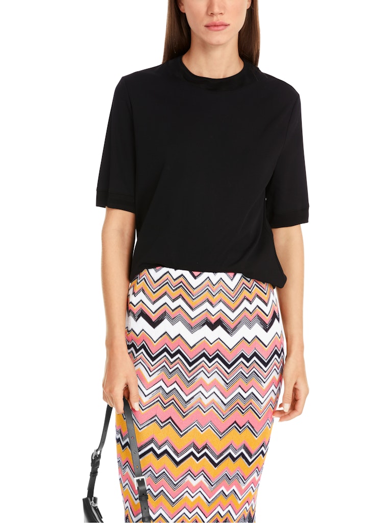 Shirt mit 3/4 Arm in schwarz