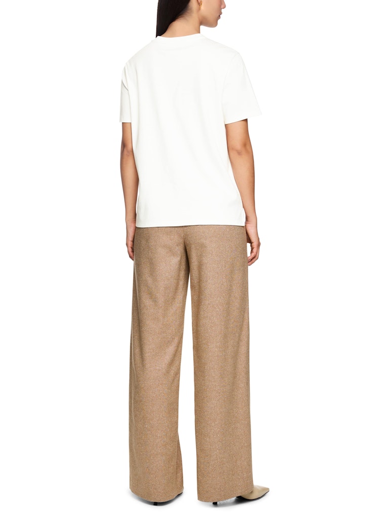 Elegantes Shirt mit Stickerei in creme