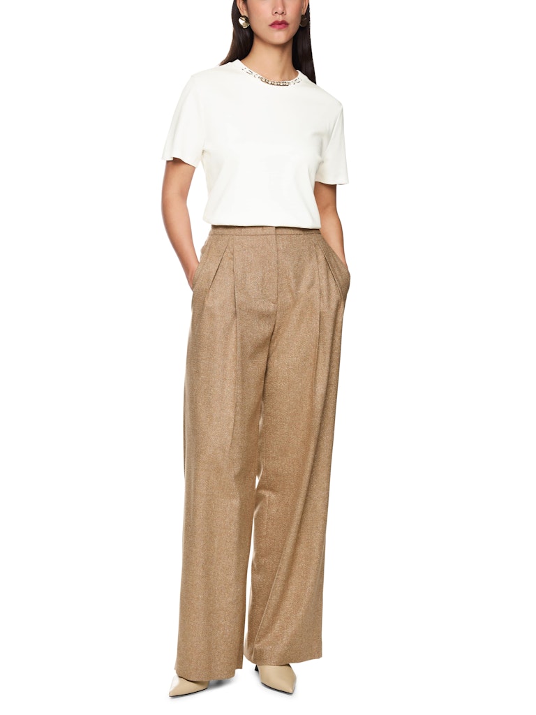 Elegantes Shirt mit Stickerei in creme