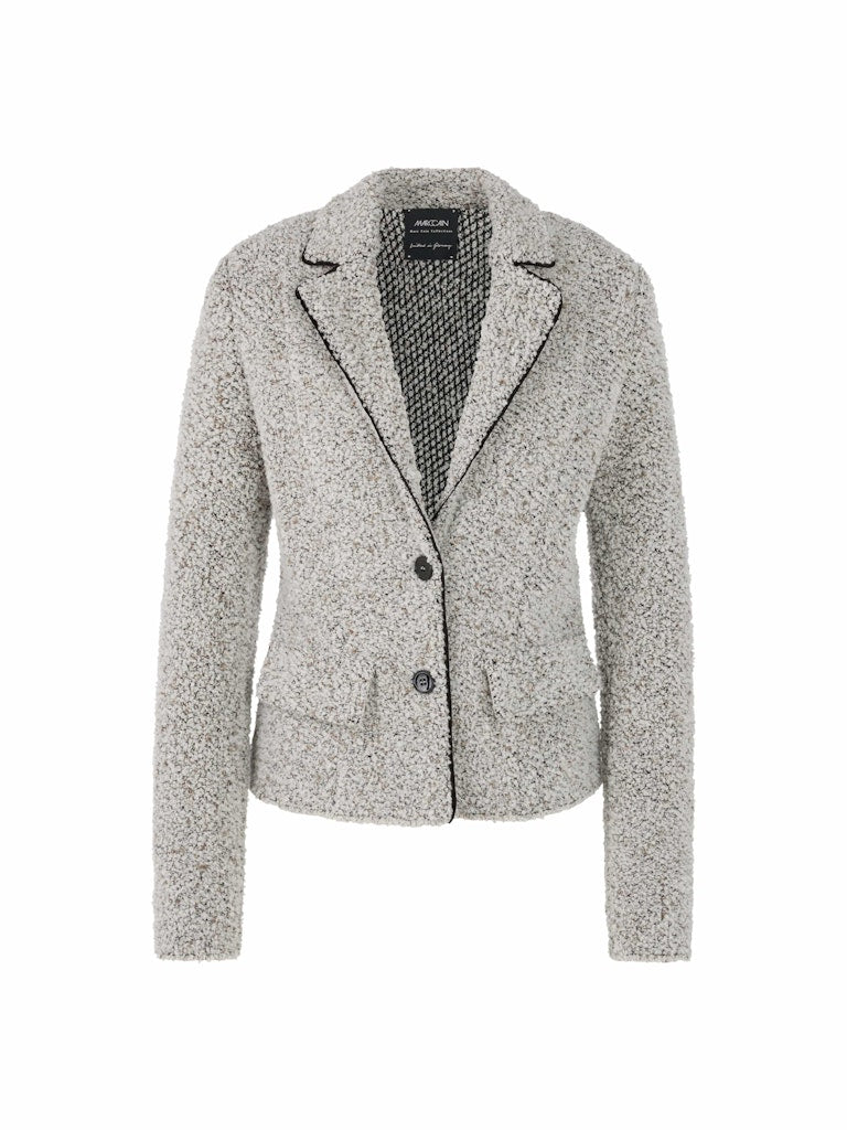 Bouclé-Blazer in smoke Knitted in Germany