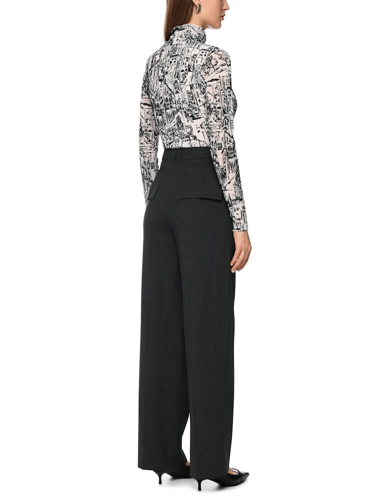 Longsleeve Shirt mit City-Motiv in smoke