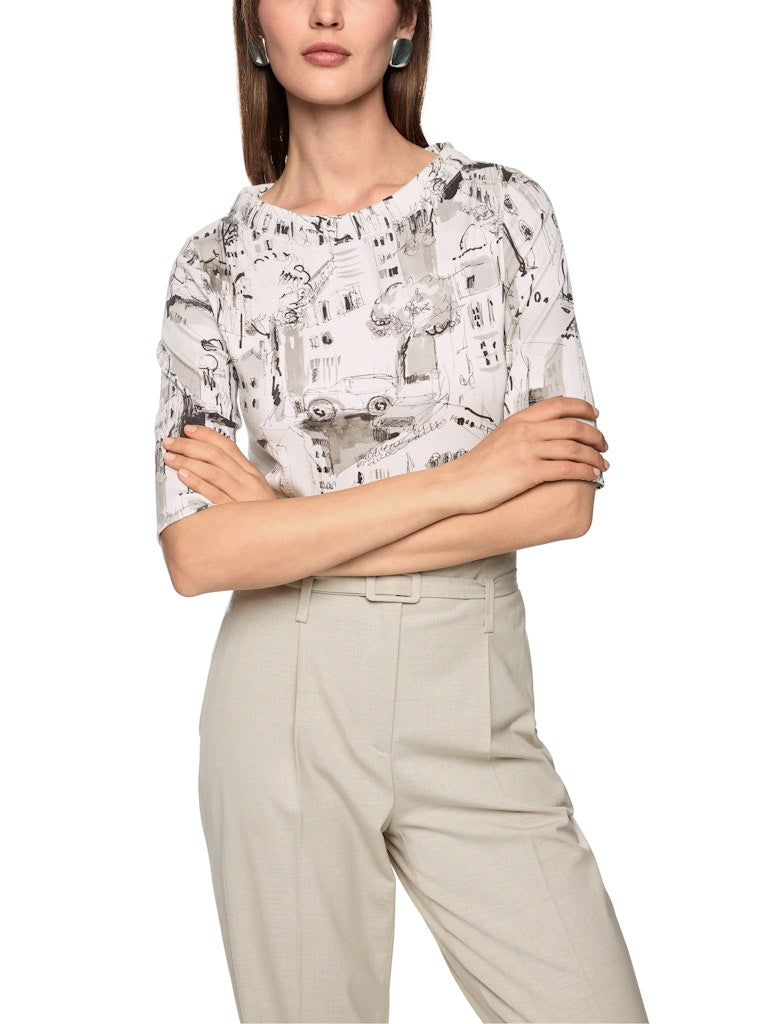 Shirt mit City-Motiv in smoke