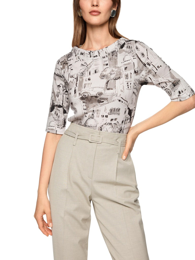Shirt mit City-Motiv in smoke