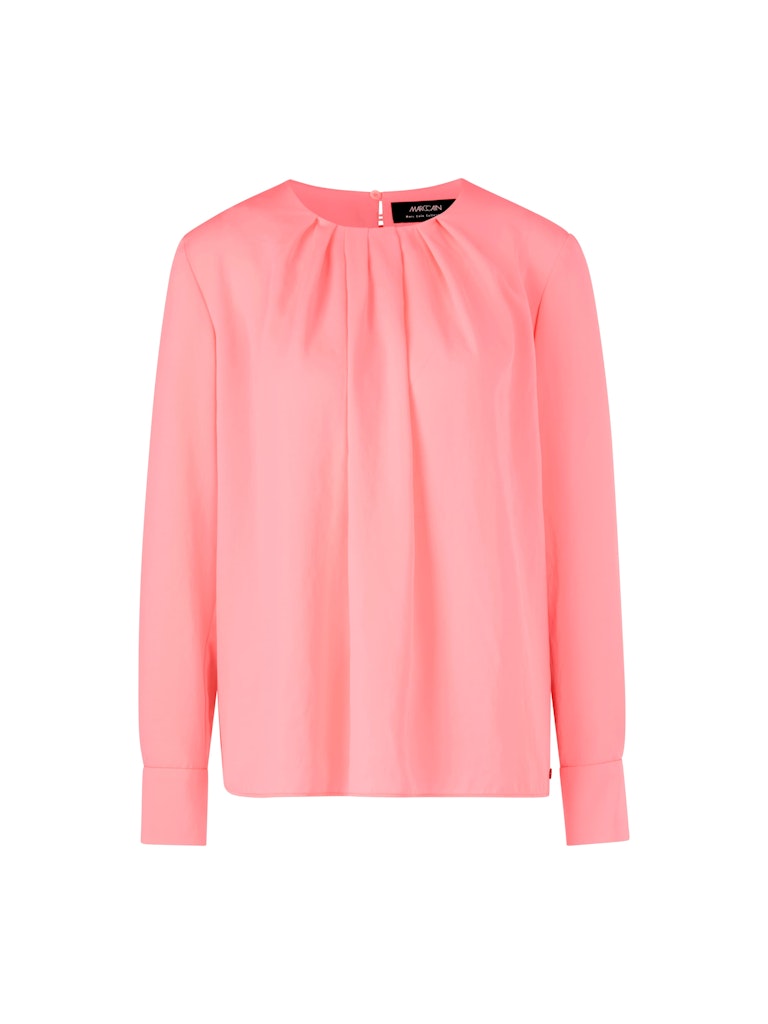 Feminine Bluse in neon koralle „Rethink Together"