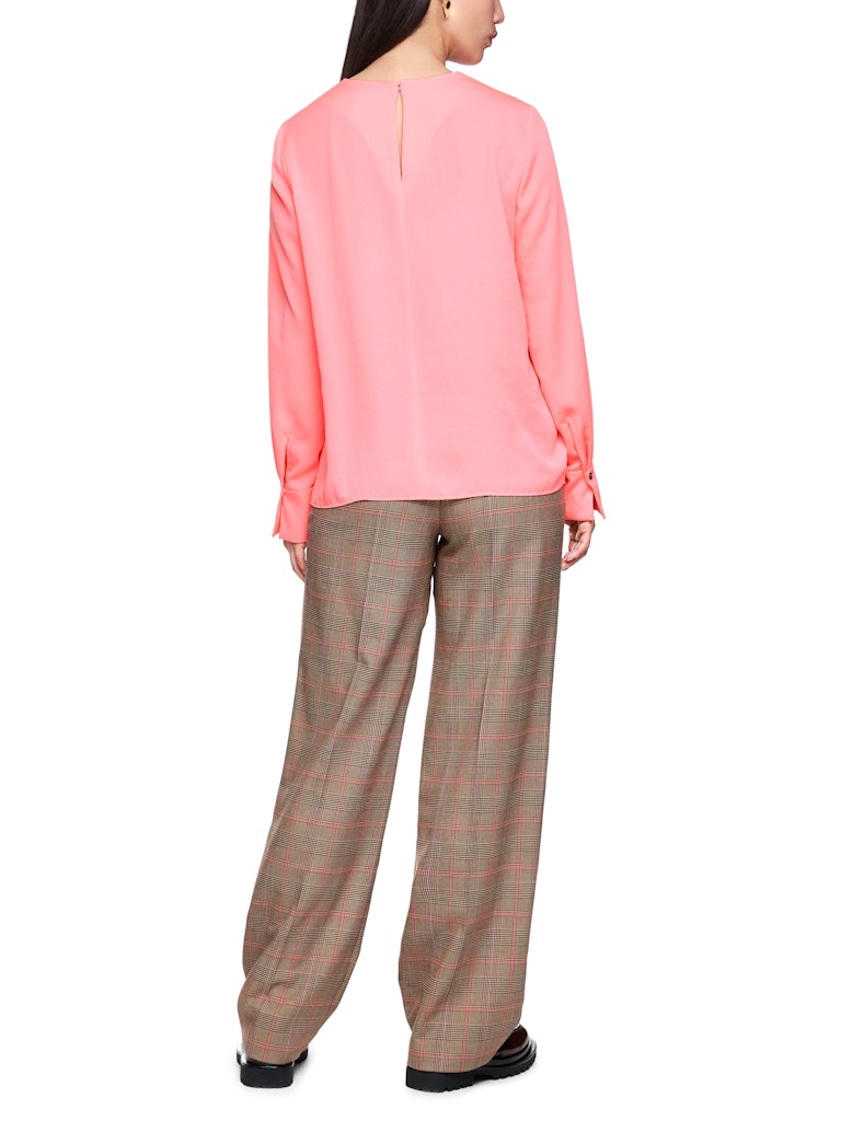 Feminine Bluse in neon koralle „Rethink Together"