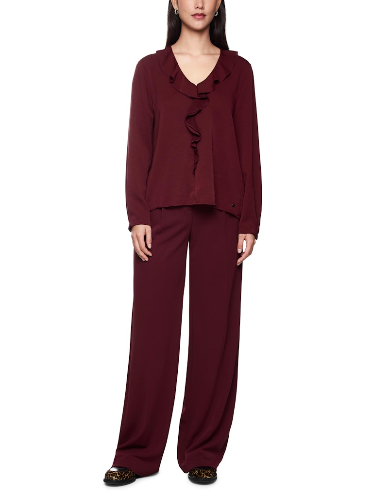 Rüschenbluse in bright maroon