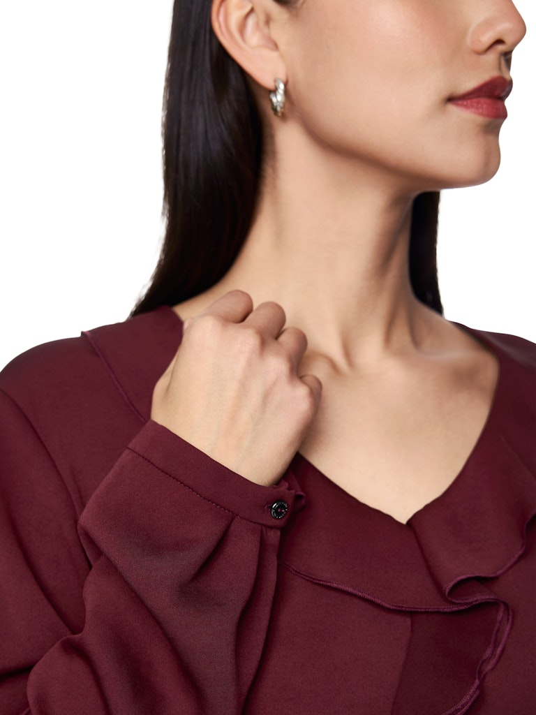 Rüschenbluse in bright maroon