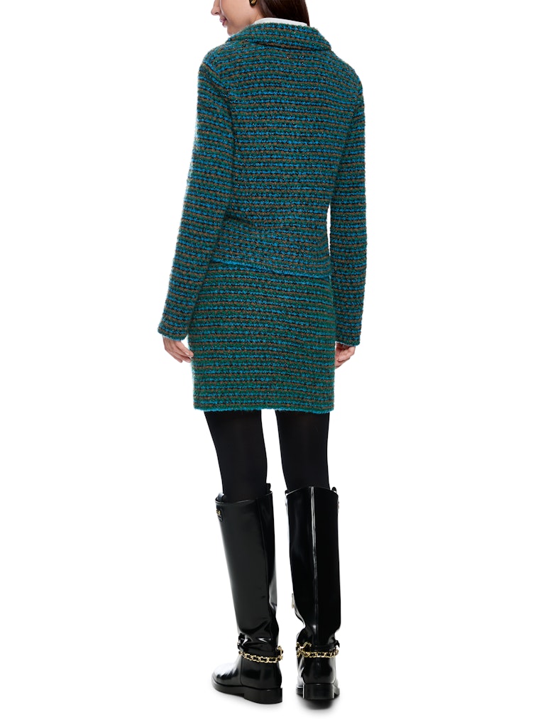 Strickrock mit Lurex in dark green