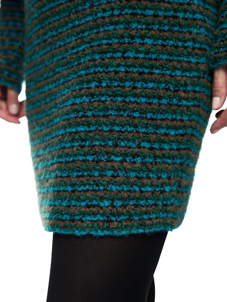 Strickrock mit Lurex in dark green