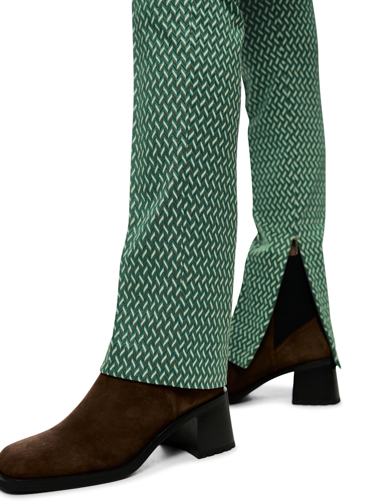 Hose mit Fischgratmuster in dark green Modell SYDNEY