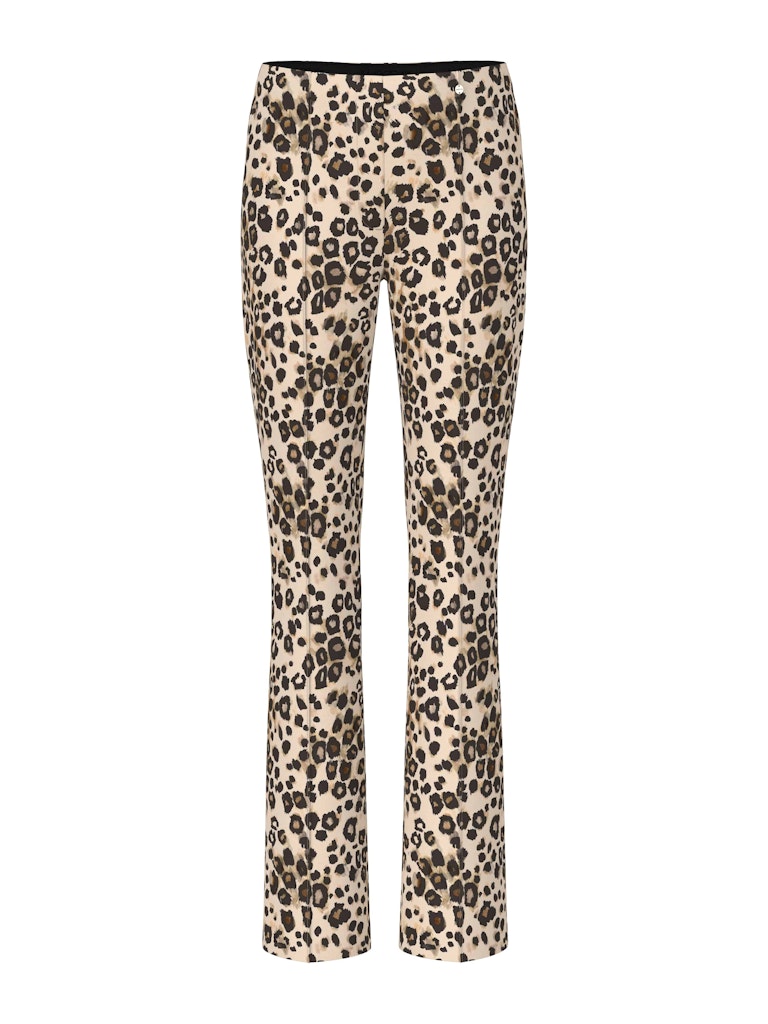 Scuba Hose im Leo-Print in soft cappuccino ModellFREDERICA