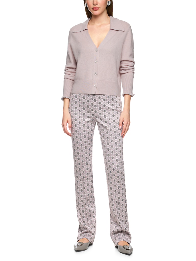 Hose mit Ornamenten in desert taupe Modell FREDERICA