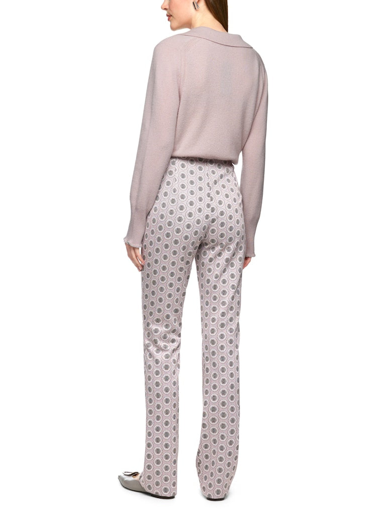 Hose mit Ornamenten in desert taupe Modell FREDERICA