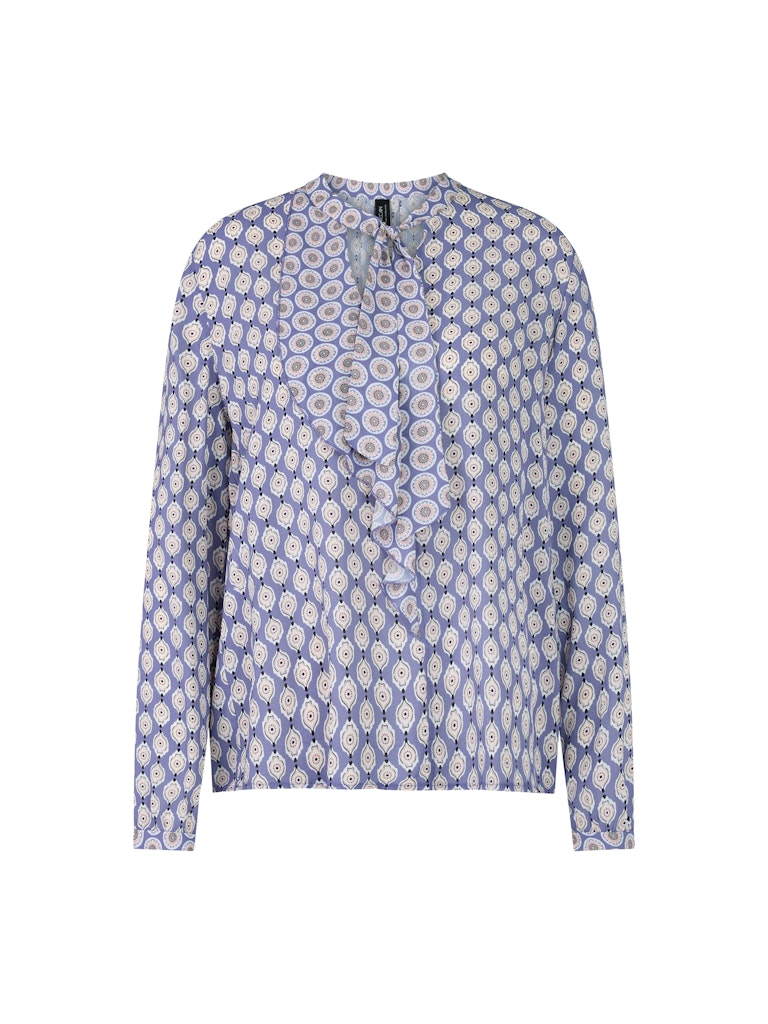 Schluppen-Bluse im Ornament-Print in bluish violet