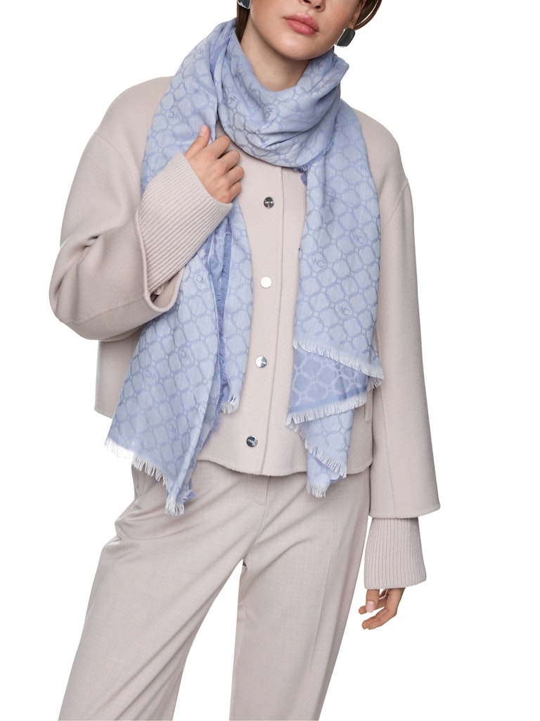 Schal mit MC Monogramm in bluish violet