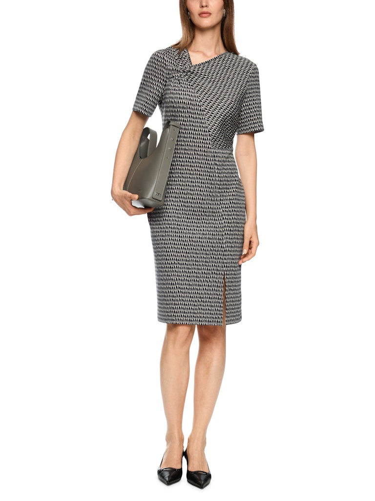 Scuba Kleid im Sprinkles Print in soft charcoal