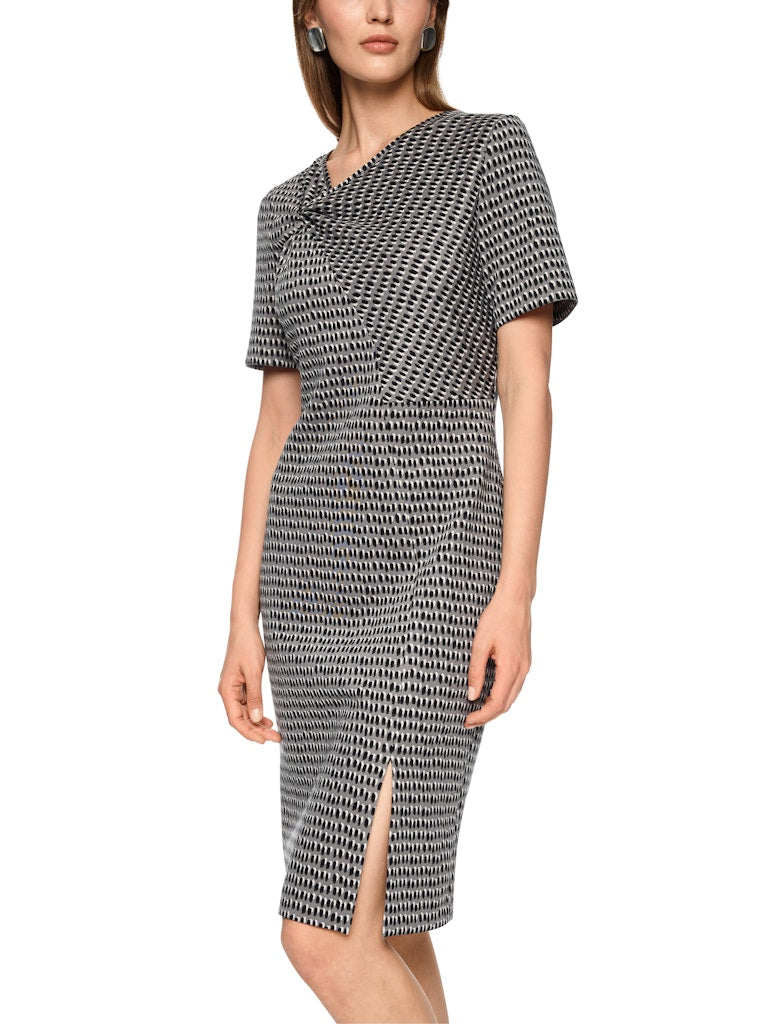 Scuba Kleid im Sprinkles Print in soft charcoal
