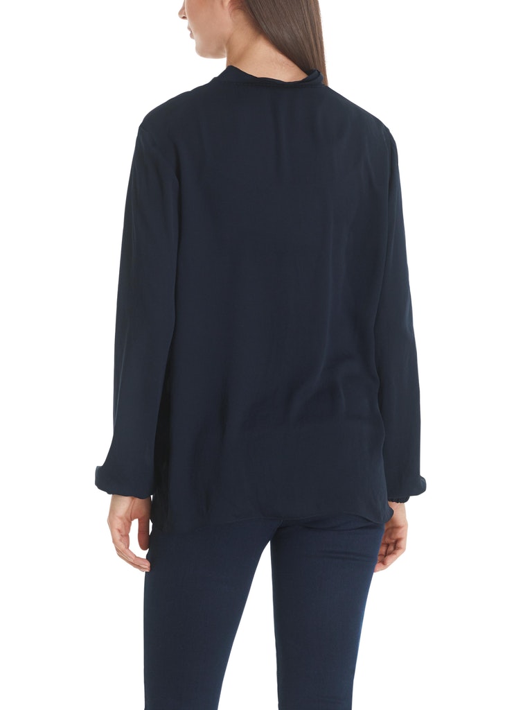 Basic Bluse in dunkelblau