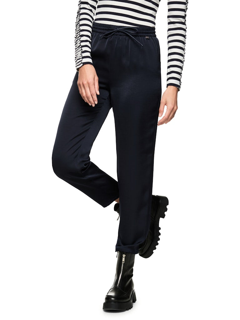 Hose in Satin-Optik in navy Modell RHODOS