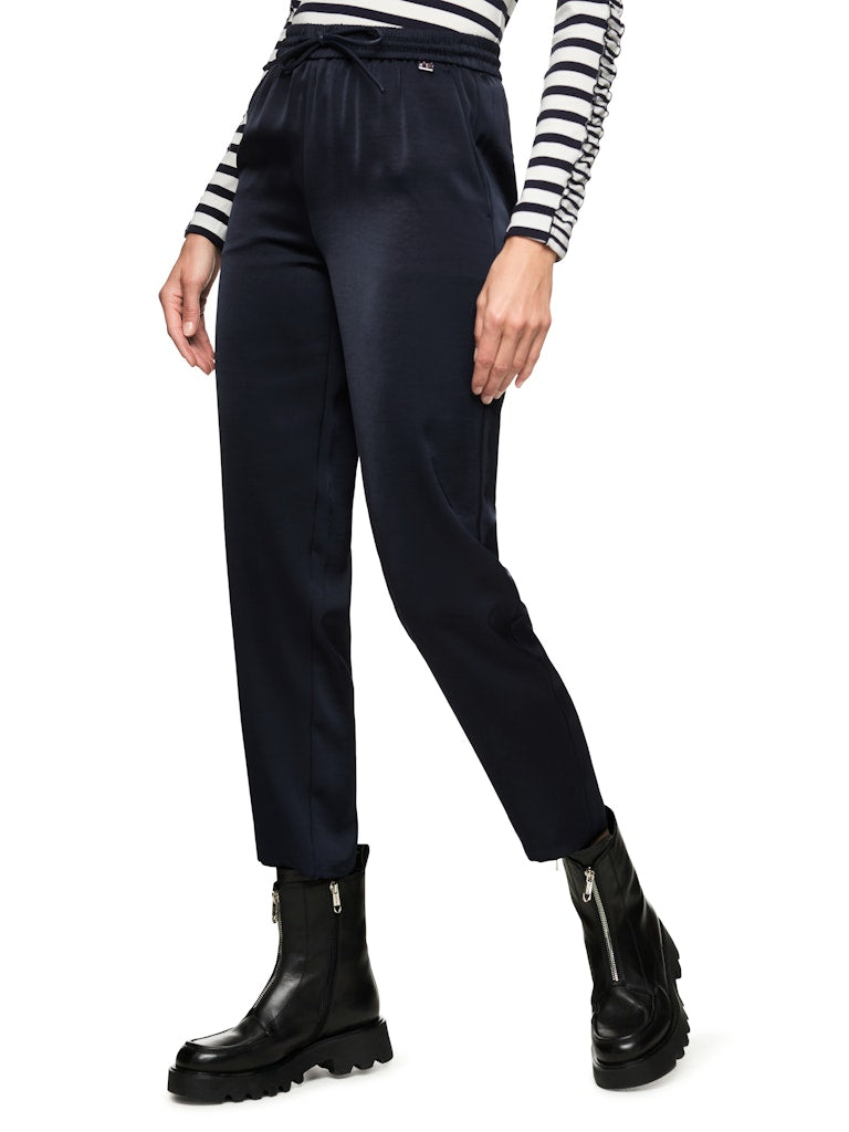 Hose in Satin-Optik in navy Modell RHODOS
