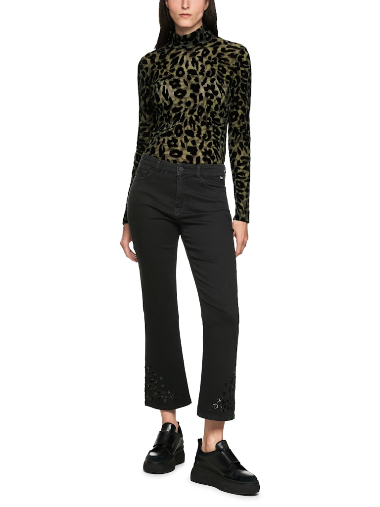 Jeans in schwarz mit Pailletten-Details Modell FORLI