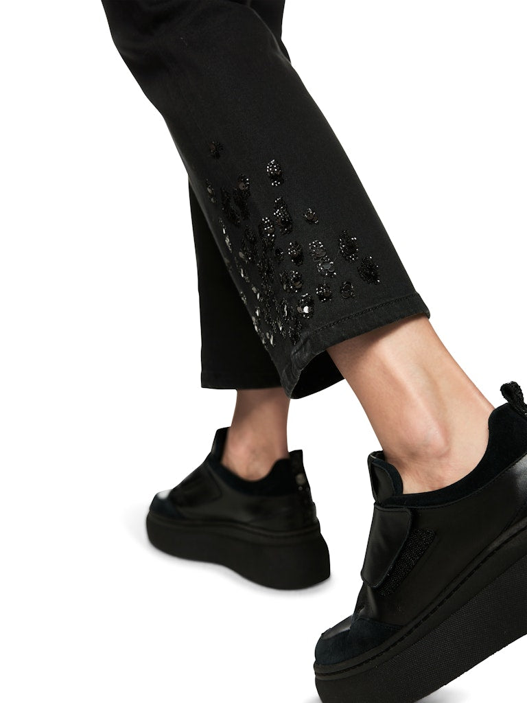 Jeans in schwarz mit Pailletten-Details Modell FORLI