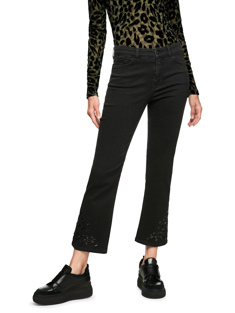 Jeans in schwarz mit Pailletten-Details Modell FORLI