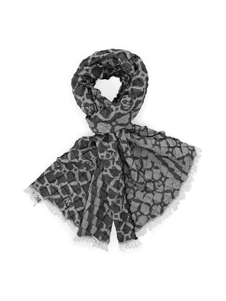 Plissee-Schal mit mit Marc Cain Kettenprint