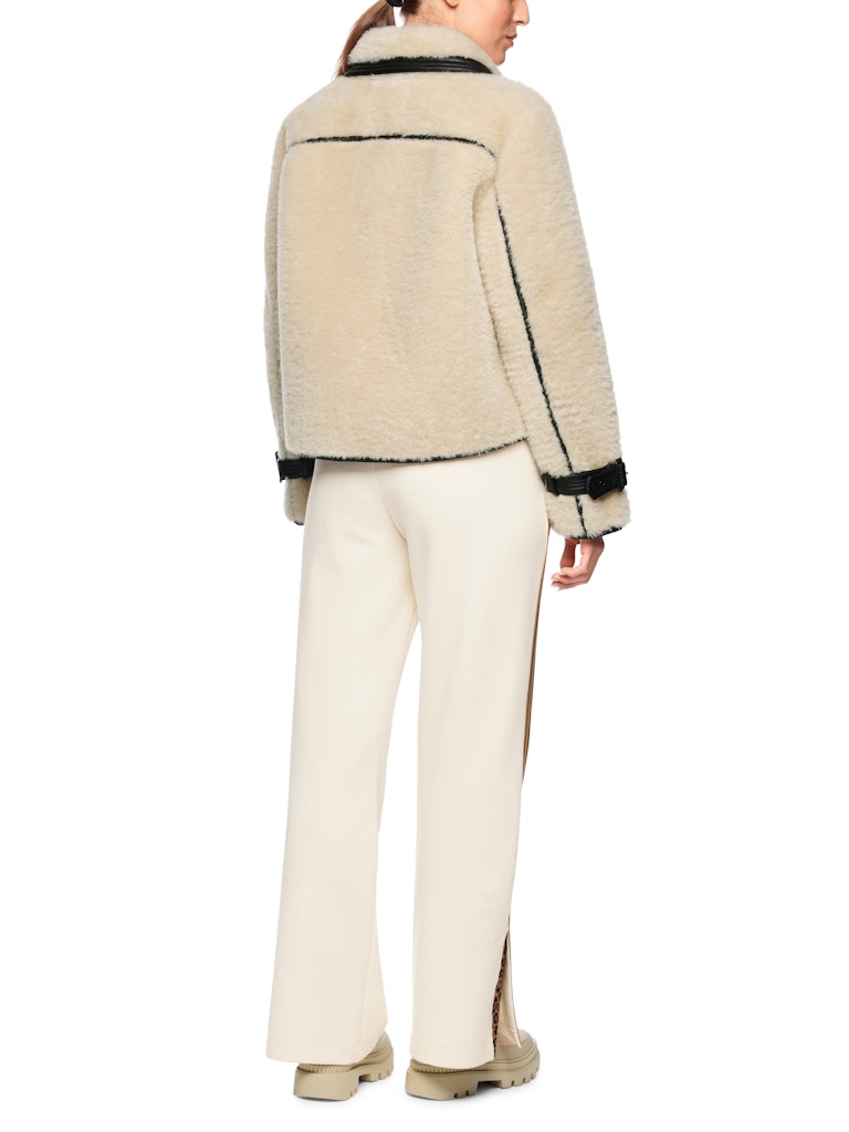 Hose in bright ecru mit Leo-Details Modell WASHINGTON