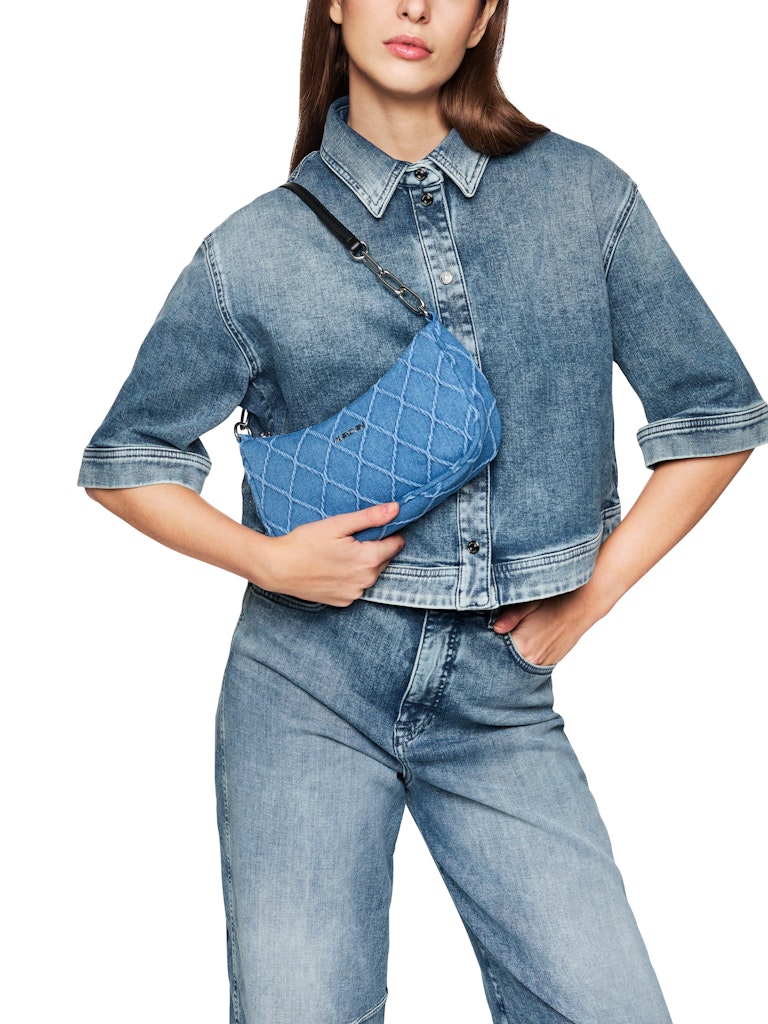 Jeansbluse in vintage blue "Rethink Together"