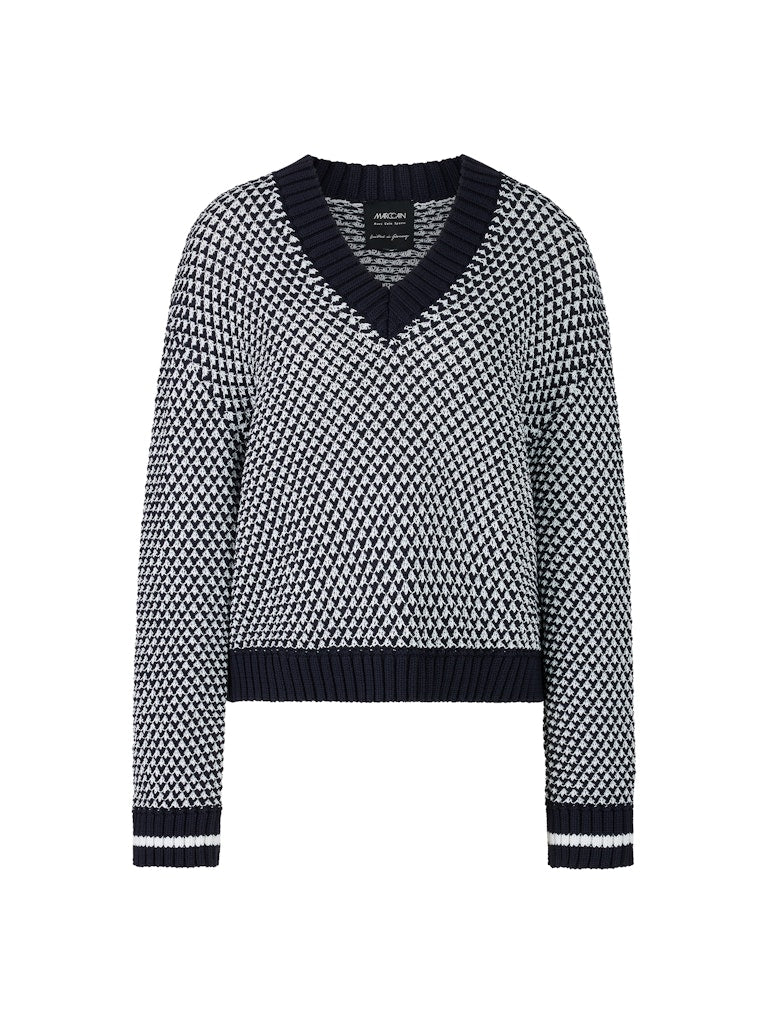 Pullover mit Strukturmuster in navy