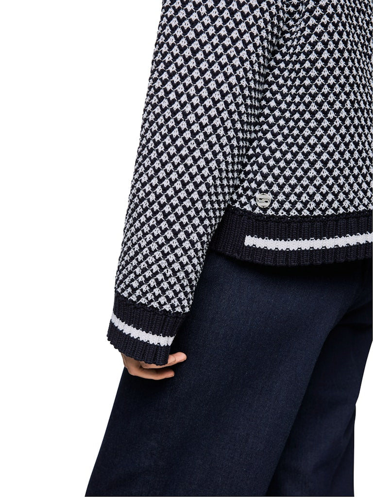 Pullover mit Strukturmuster in navy