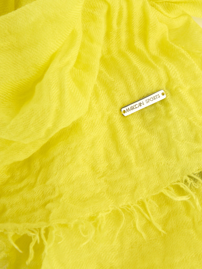 Leichter Schal in Knitter-Optik in limoncello