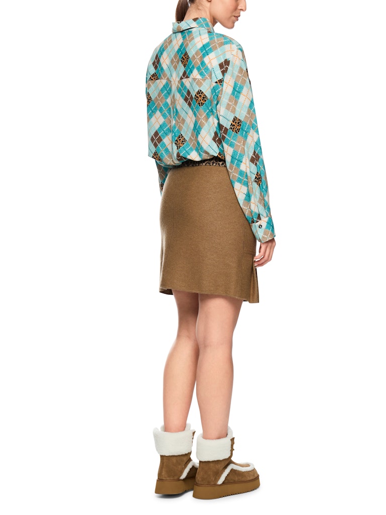 Viskose Bluse mit Karo-Muster