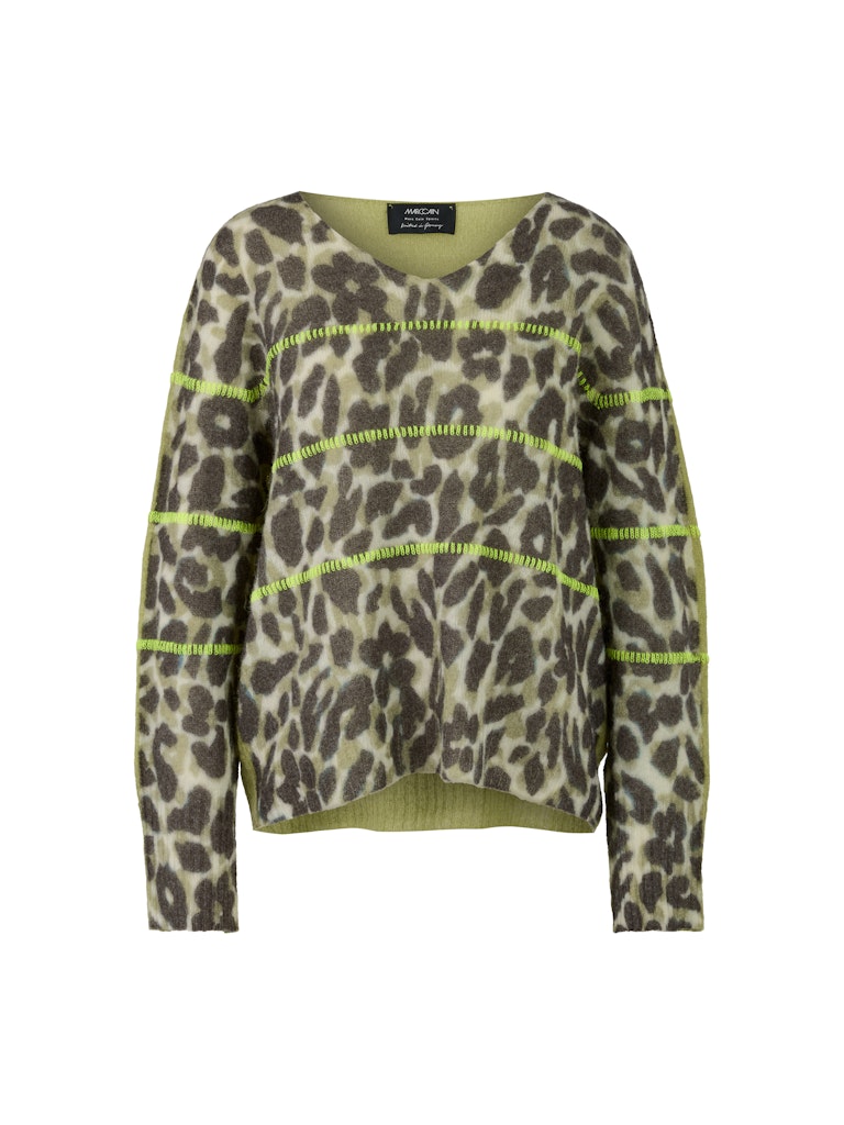 Leo-Pullover in soft olive Knitted in Germany