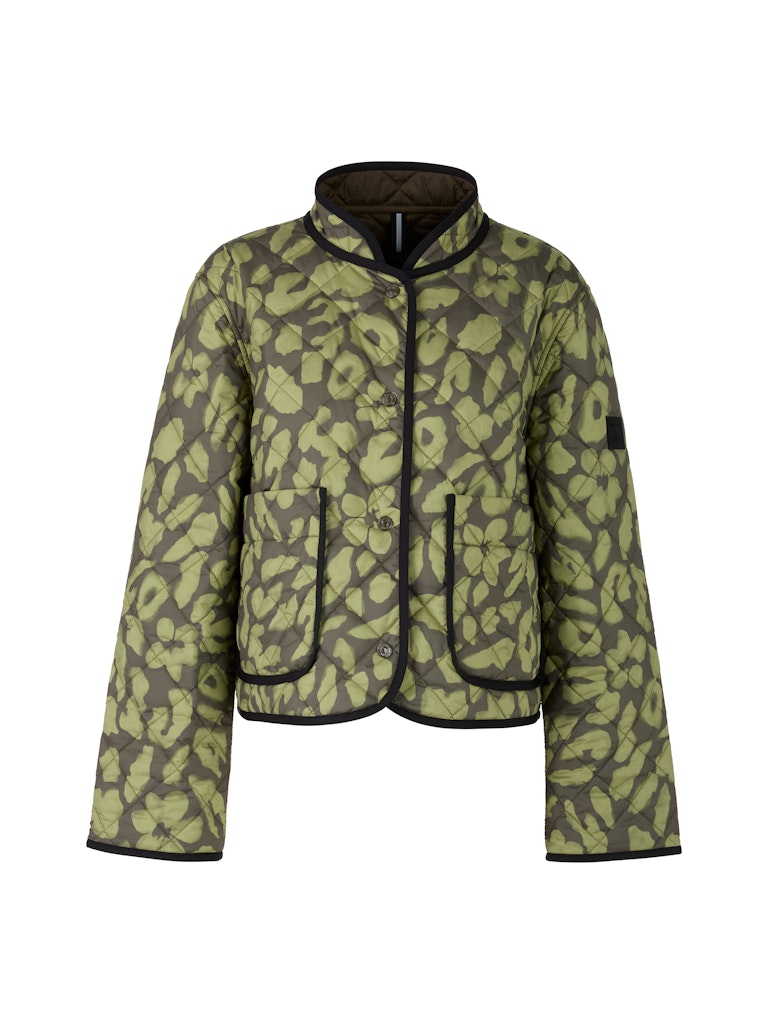 Gesteppte Wendejacke in olive „Rethink Together“